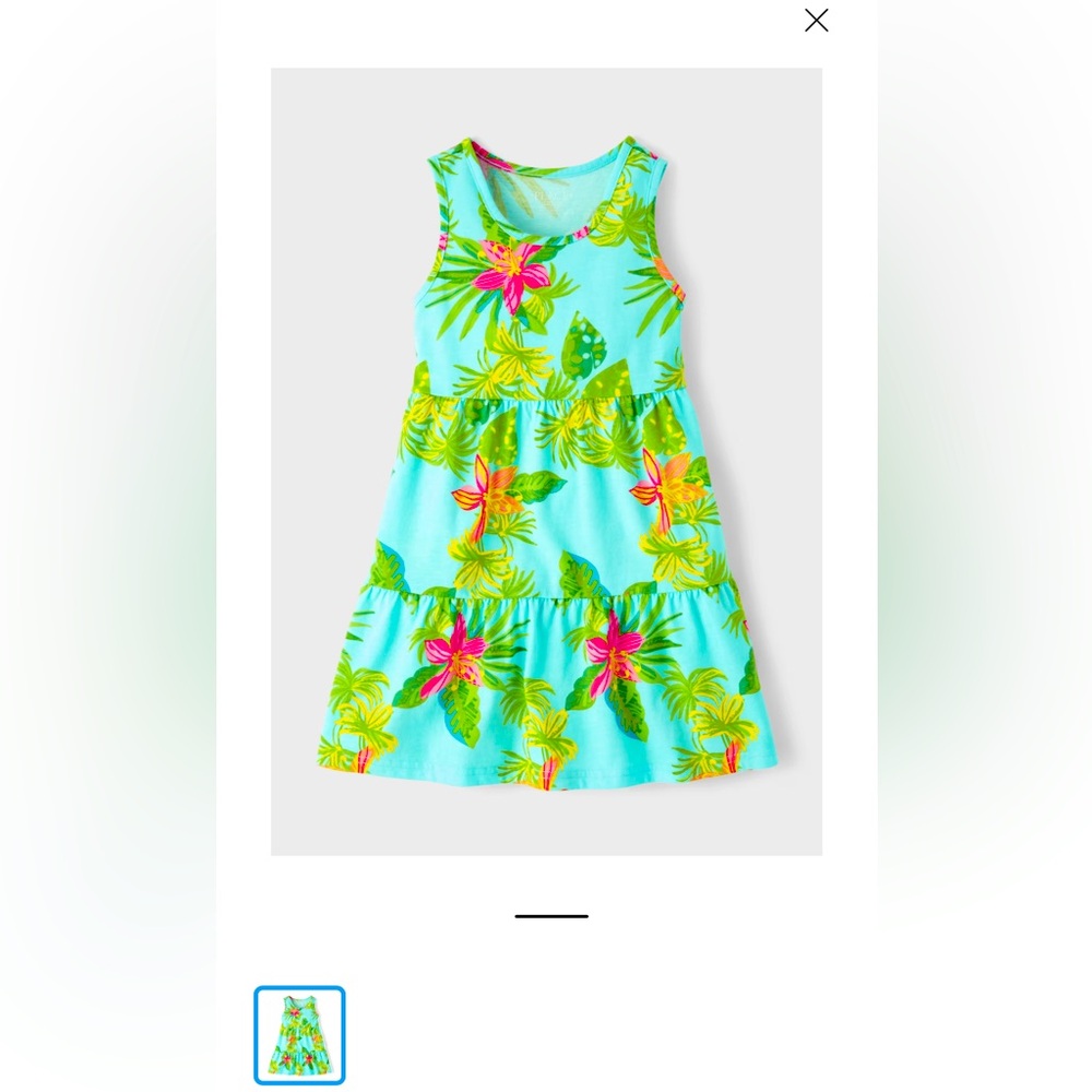 NWT Children’s Place Tropical Floral Kids Dress - Size XL (14)